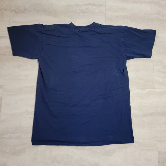 Vintage Oneita Power-T Blue Charlie Rose Single Stitched T-Shirt XXL - Picture 10 of 10